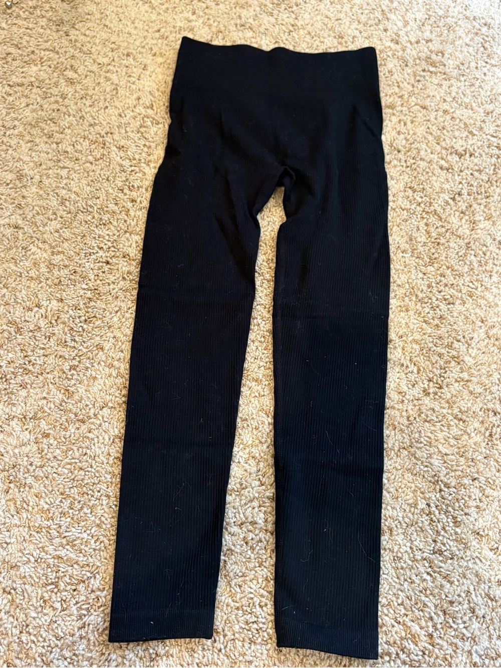 Black womans Ribbed Leggings - Classic Comfort